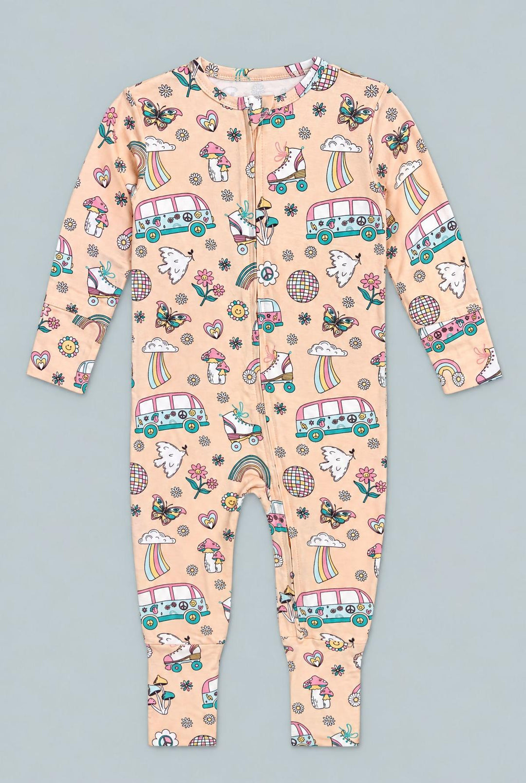 Retro Roller Skates Convertible Romper - Groovy Skates