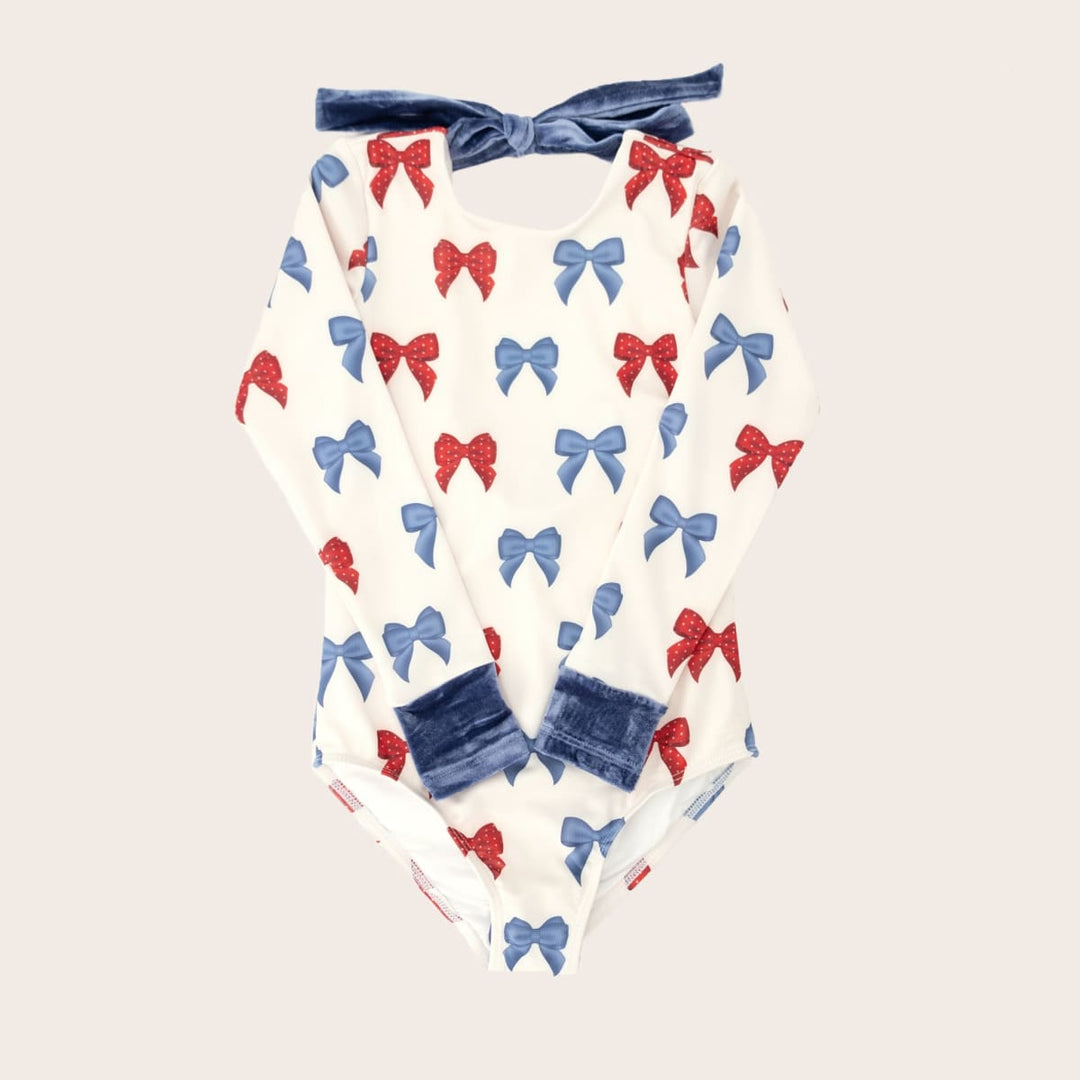 One Piece Long Sleeve - Americana Bow