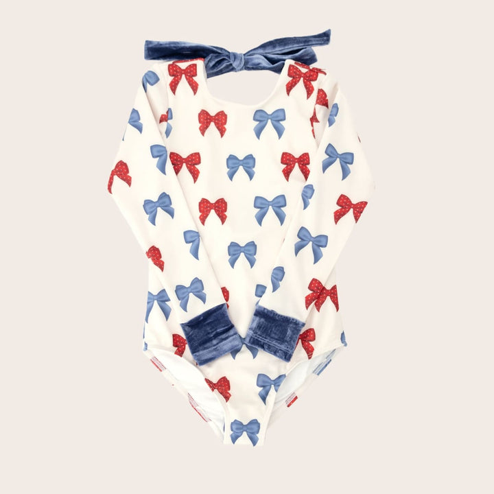 One Piece Long Sleeve - Americana Bow