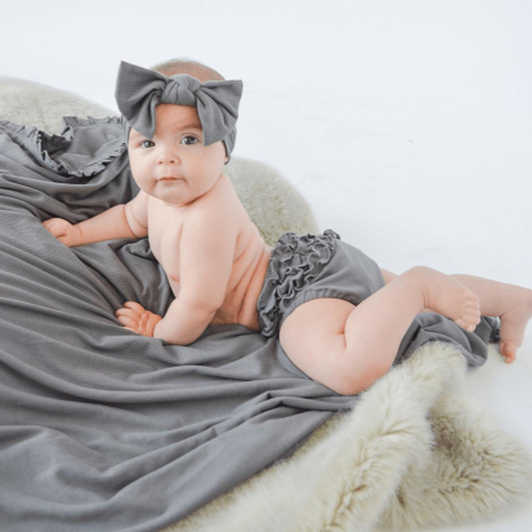 Ruffle Bloomer - Charcoal Rib
