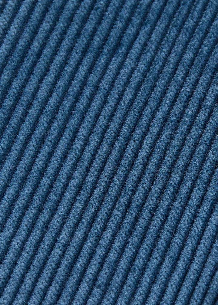 Suede Trimmed Corduroy Trouser - Royal Blue