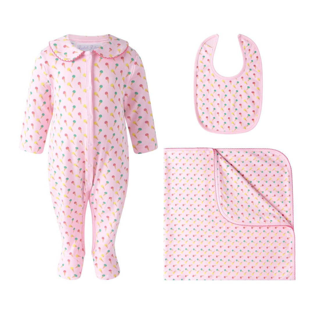 Ice Cream Babygro, Blanket, & Bib Gift Set