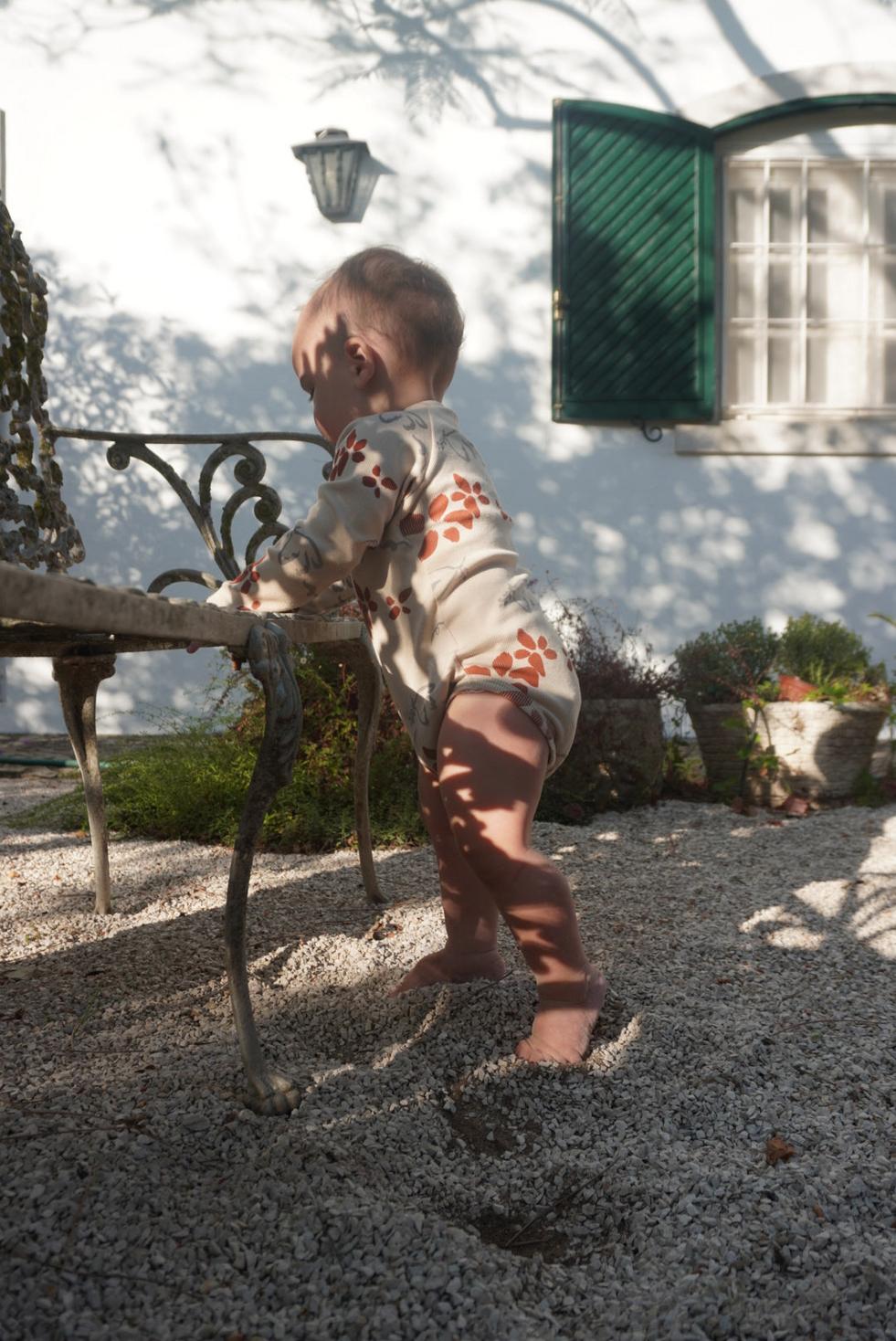 Organic Pima Cotton Kimono Baby Onesie - Peace