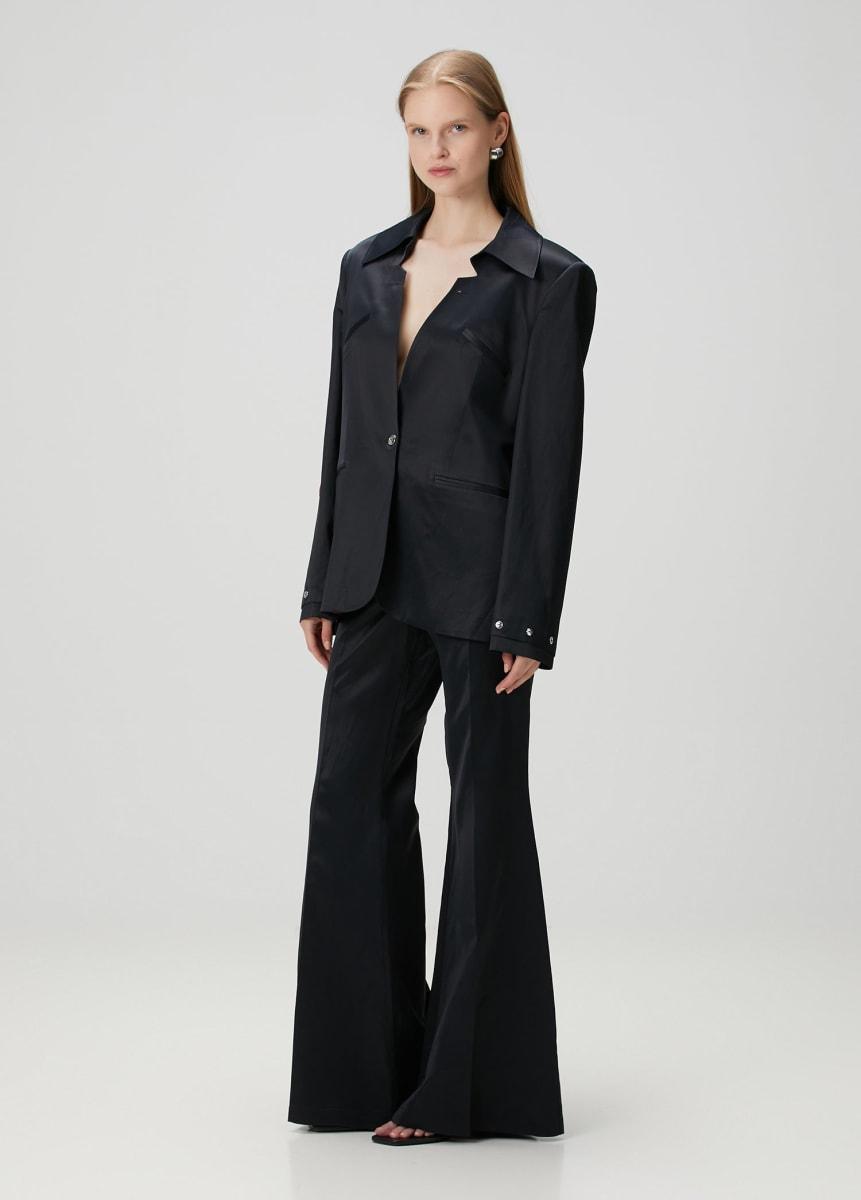 Shiny Woven Pant - Black