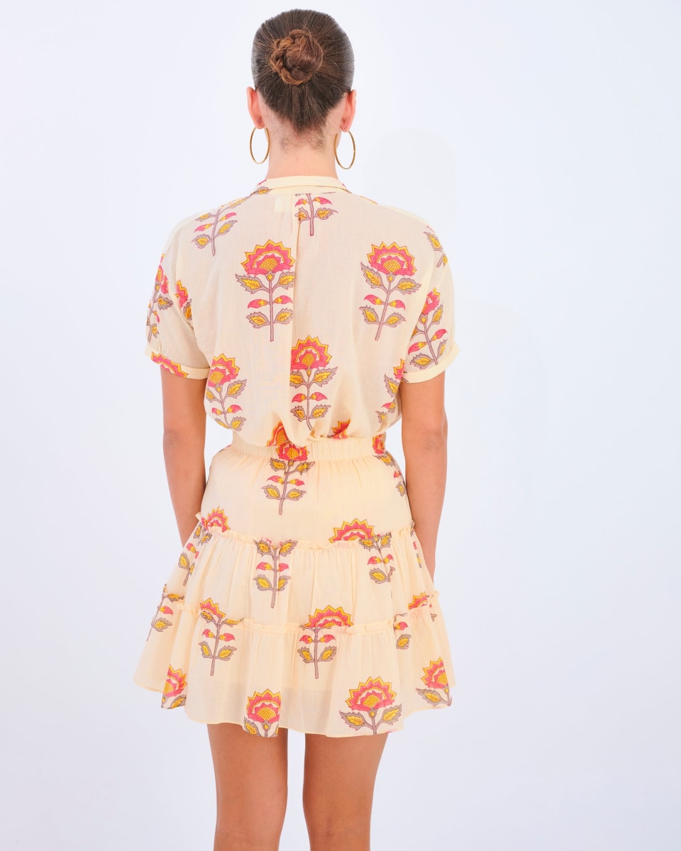 Jona Shirt - Peach Floral