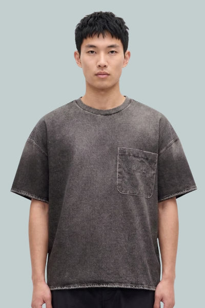 GAP × BÉIS Adult Knit Denim Pocket T-Shirt - Black