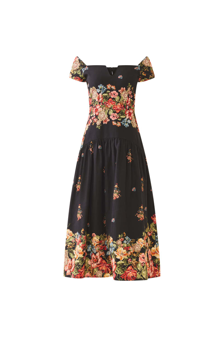 Sydney Dress - Black Victorian Floral