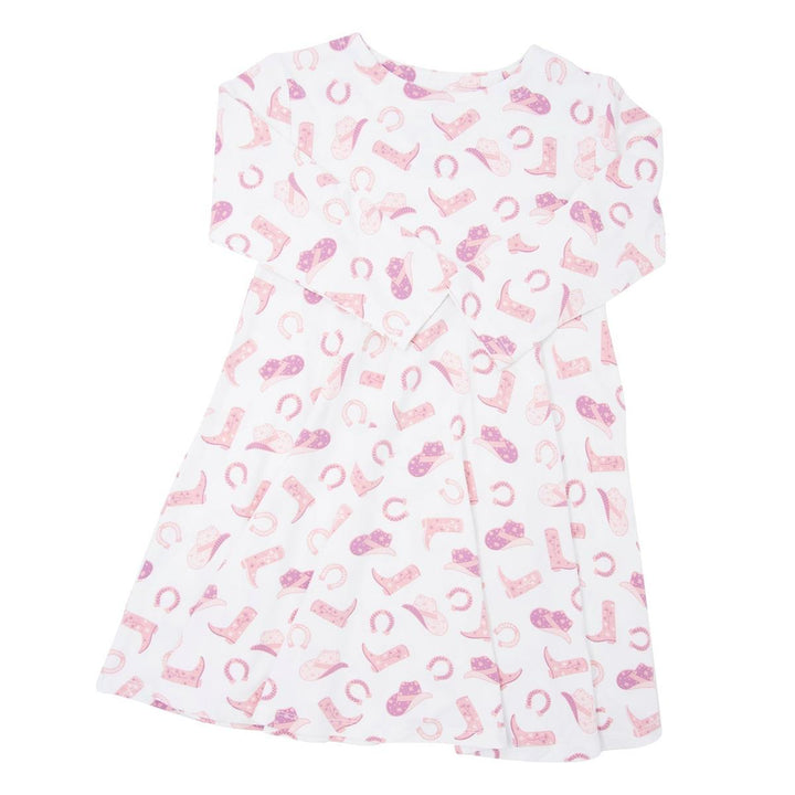 Swirly Girl Dress - Cowgirl Boots