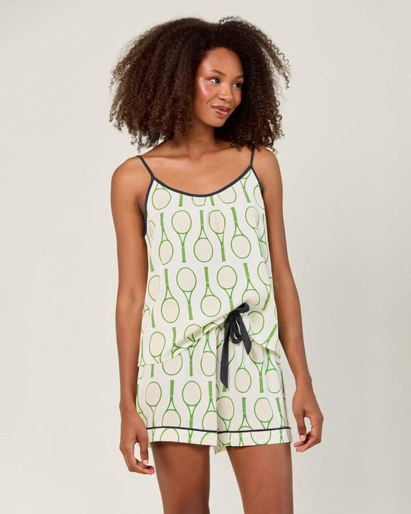 Tennis Time Cami Shorts Set - Green