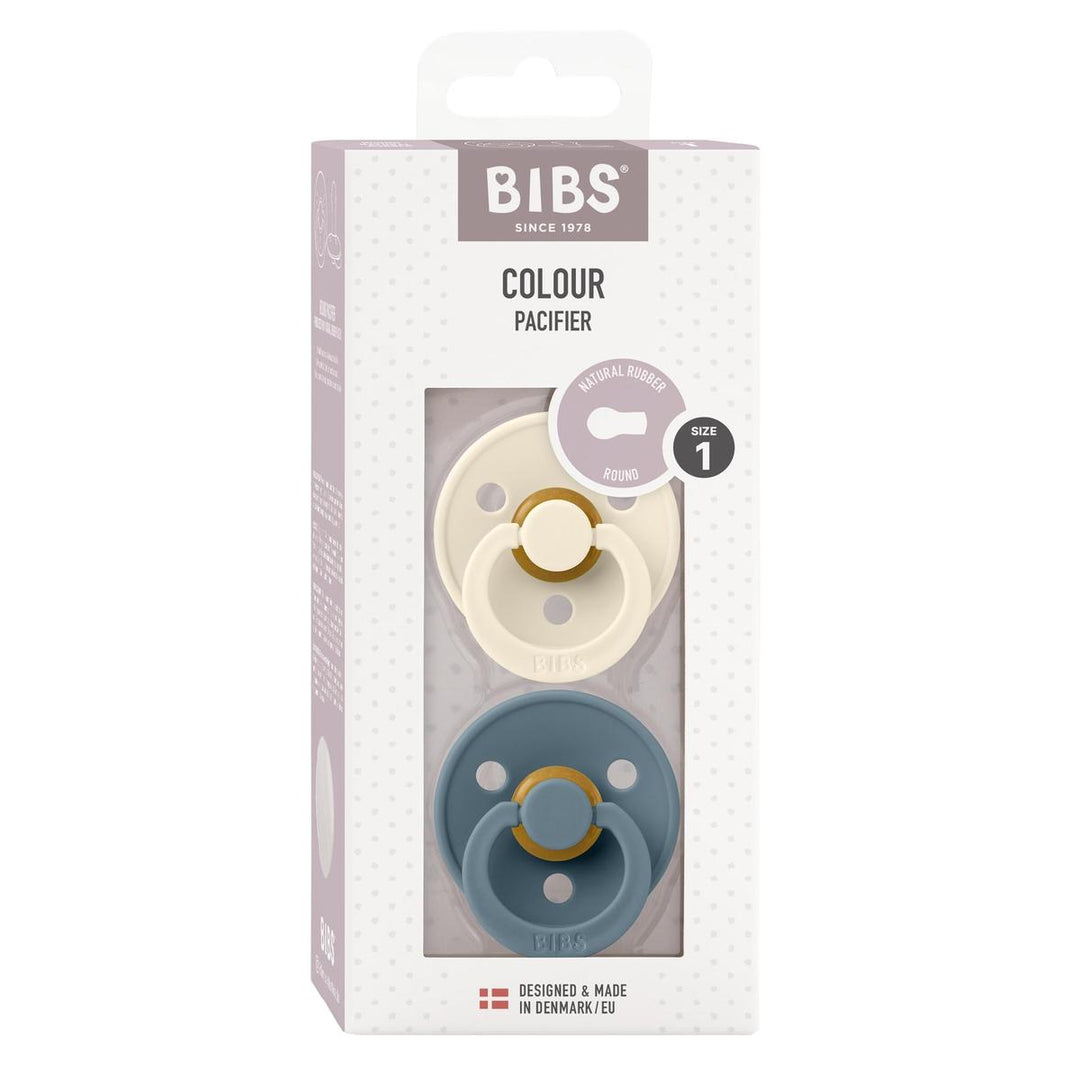 Bibs Pacifier 2 Pack - Ivory/Petrol