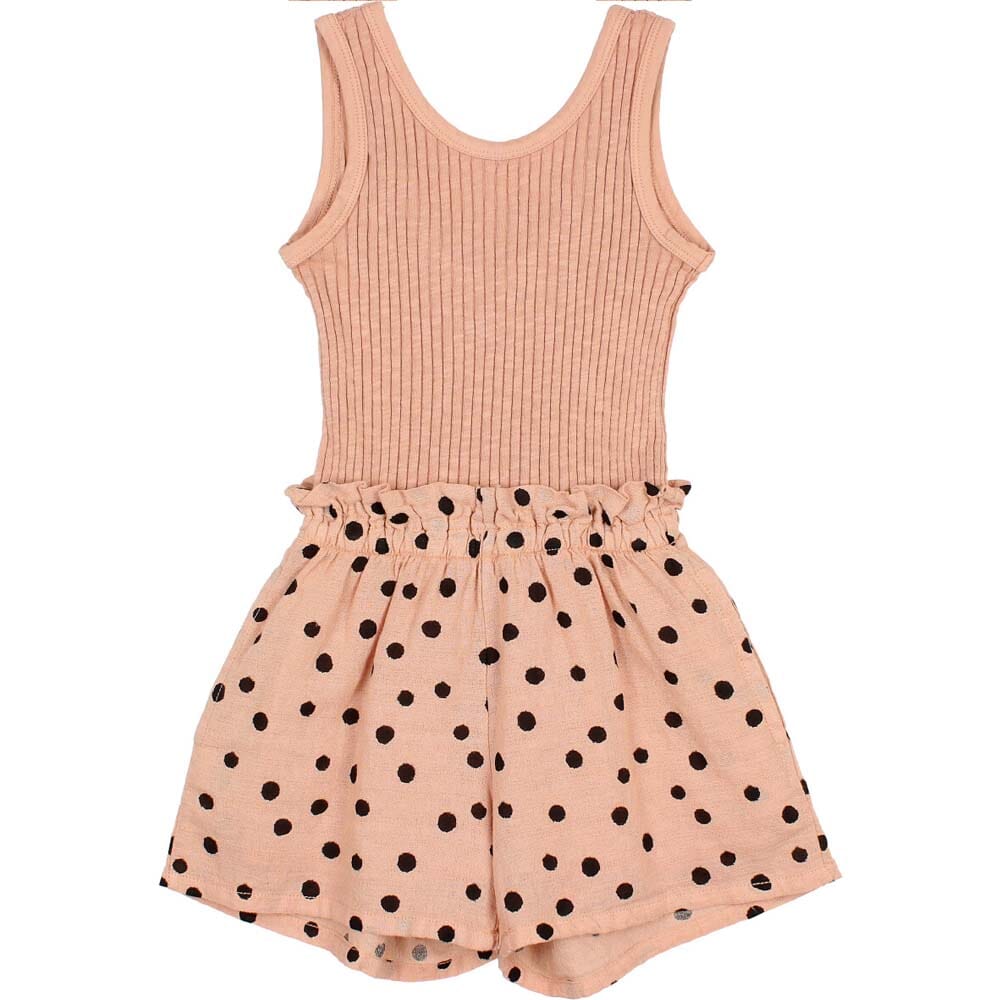 Dots Tank Top Combination Jumpsuit - Antic Rose One Pieces Buho 