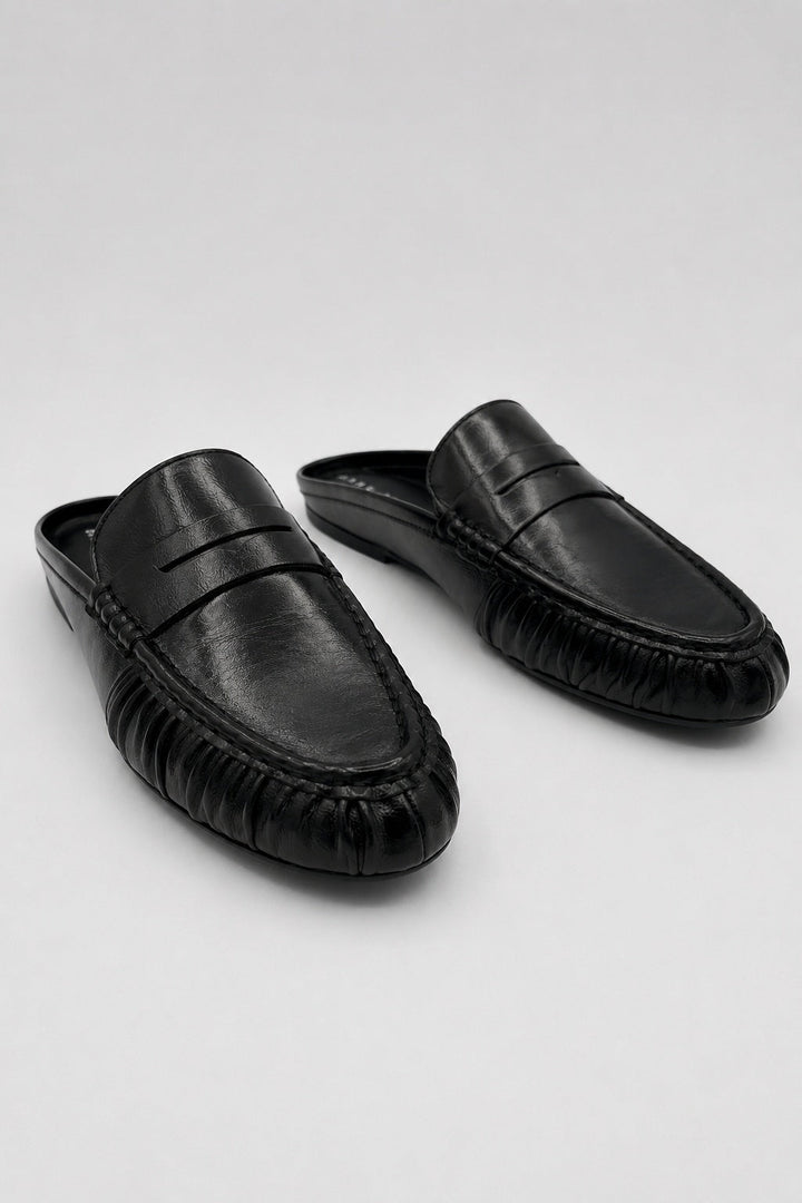 Women's Jaynie Leather Mules - Black