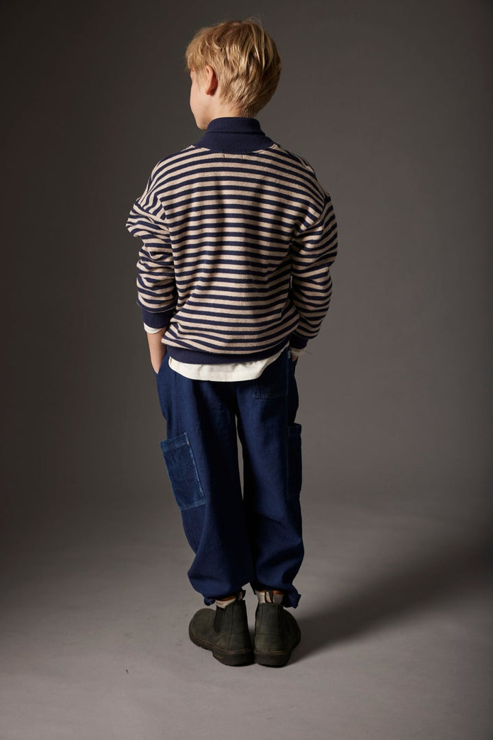 Dobby Denim Pocket Pants Denim