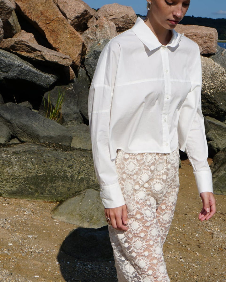 Ellie Button Down - White