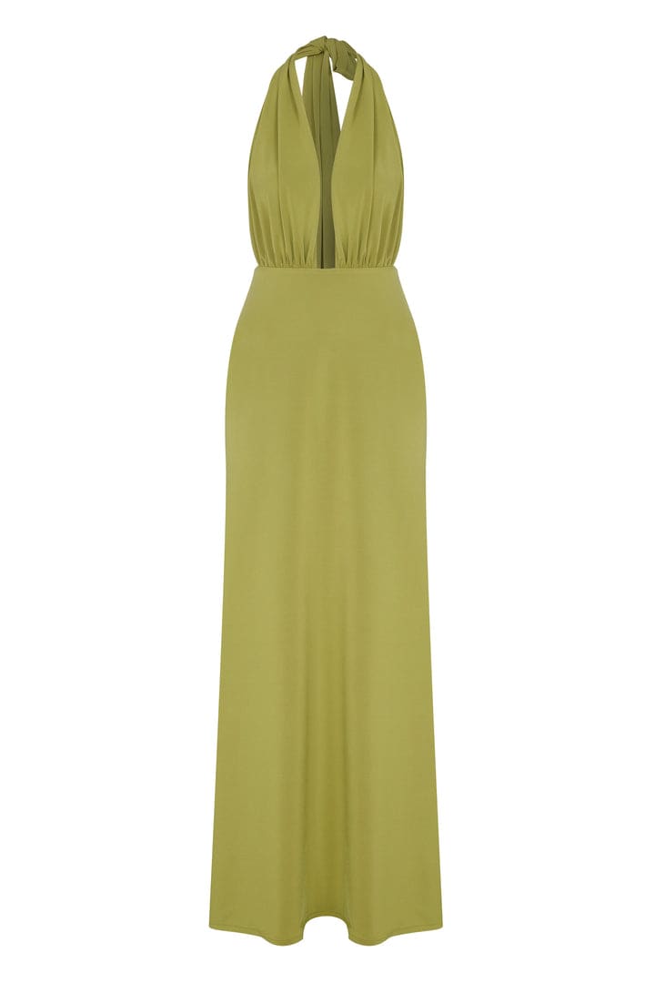 Ines Jersey Long Dress - Green