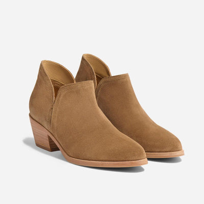 Mia Everyday Ankle Bootie - Taupe Suede