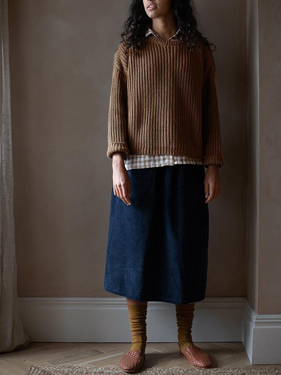 The Corduroy Skirt - Women's - Indigo