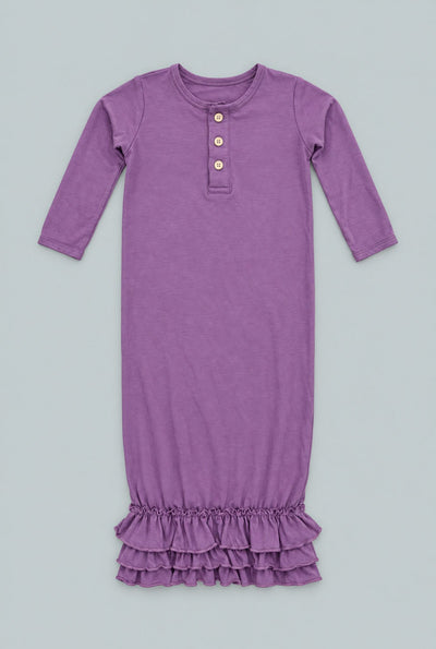 Deep Purple Ruffle Gown - Grape Jelly