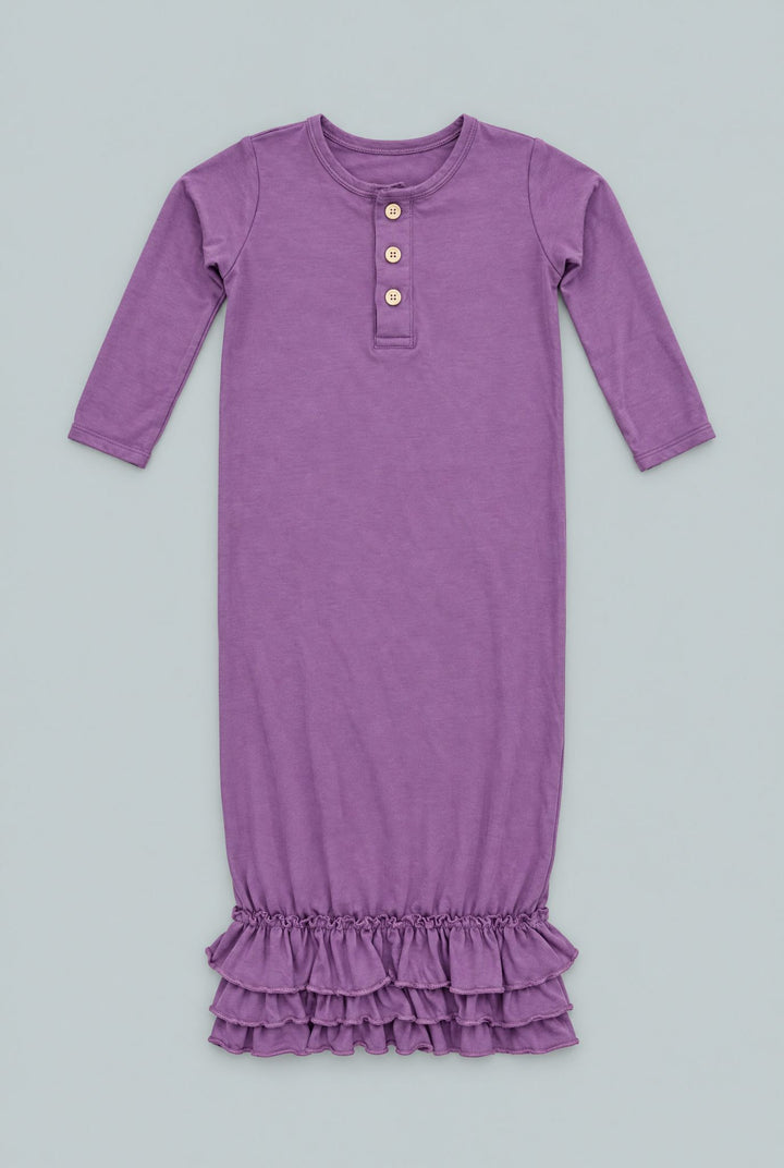 Deep Purple Ruffle Gown - Grape Jelly