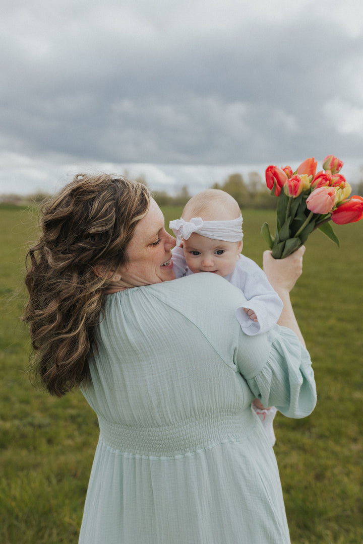 Eliza Maternity and Nursing Dress - Sage