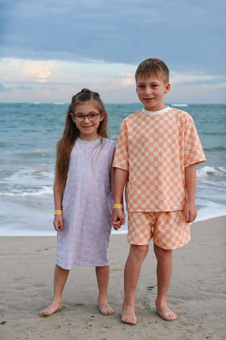 Grow With Me Tunic Dress - Lavender Macaron Flowers