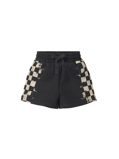 Side Check Sweatshort - Black