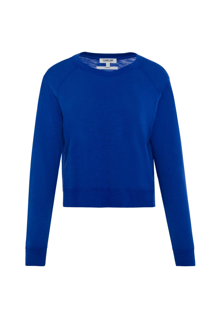 Betty Shoulder Seam Crewneck - Electric Blue