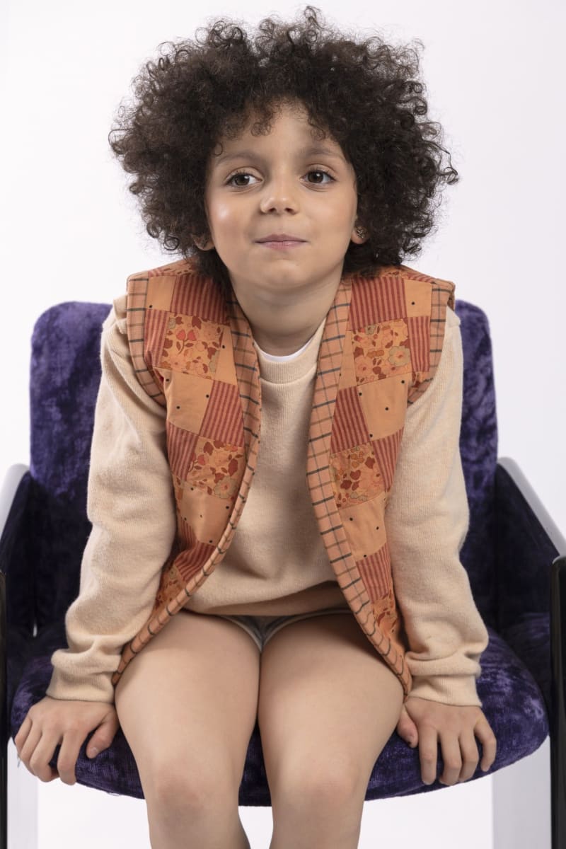 Children's Patchwork Apricot Vest