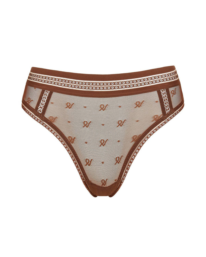 The Brazilian Brief Logo Mesh - Espresso