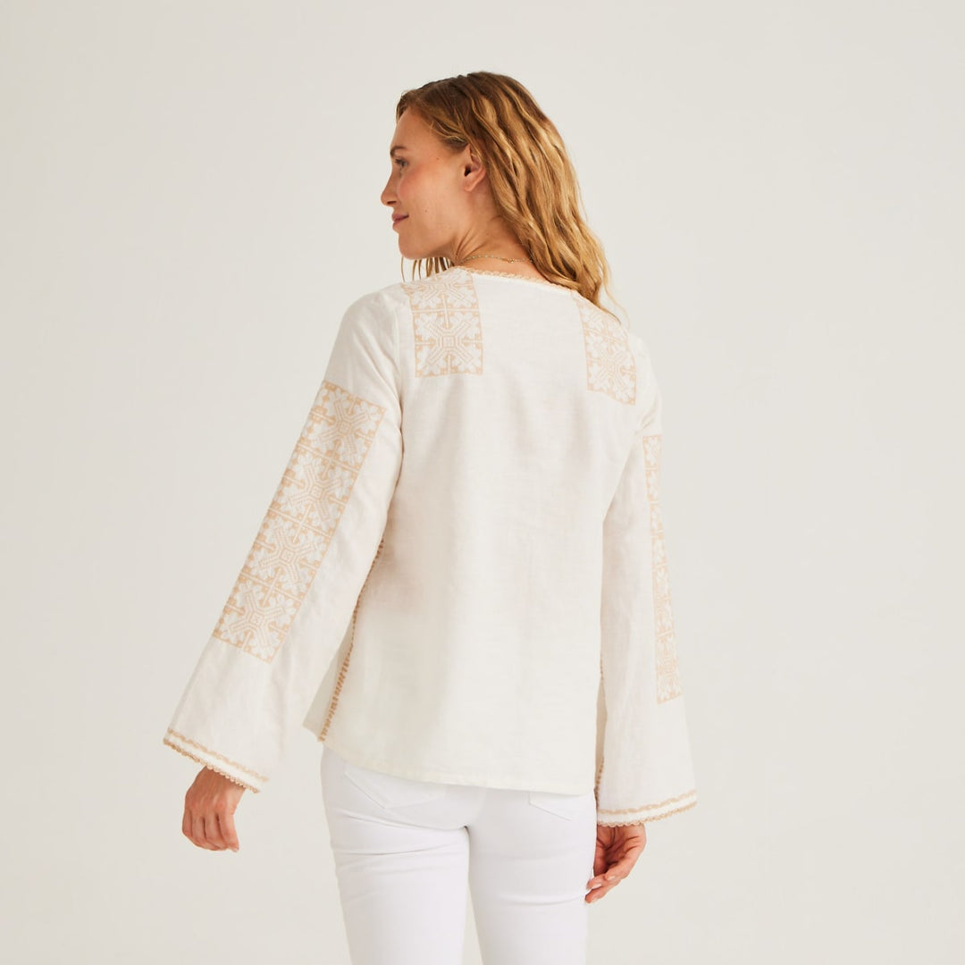 Cassandra Top - White/Beige