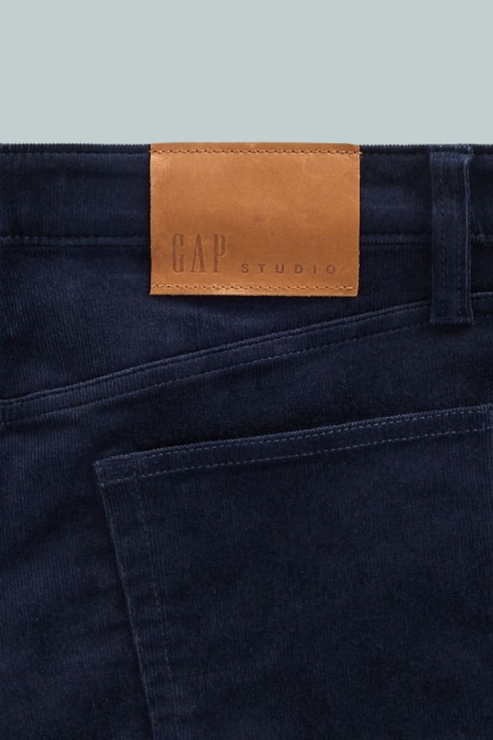 GapStudio Low Rise Corduroy Wide-Leg Pants - New Navy