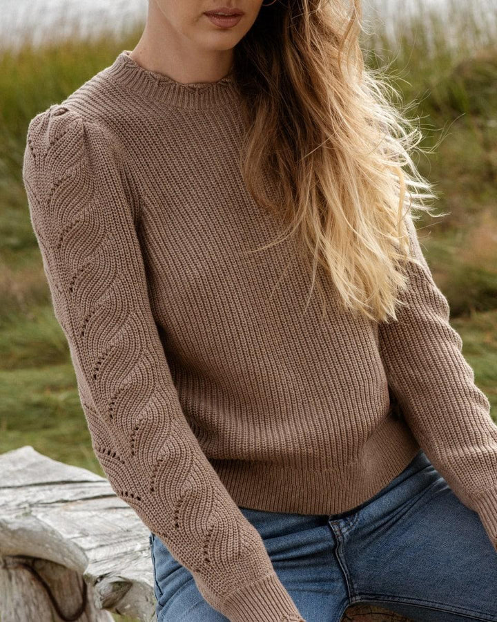 Ivy Sweater - Cotton Cashmere-Walnut
