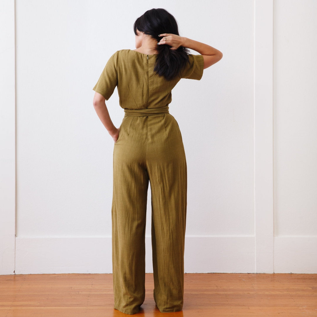 The Isabel Jumpsuit (Long) - Avocado