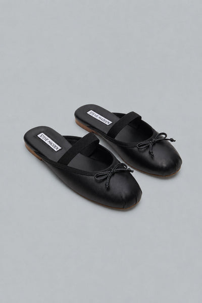 Cutesy Mule Ballet Flats - Black