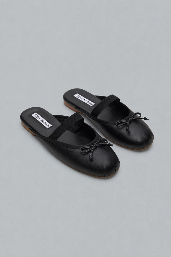 Cutesy Mule Ballet Flats - Black