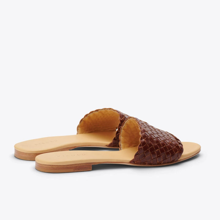 Isla Woven Slide Sandal - Brandy