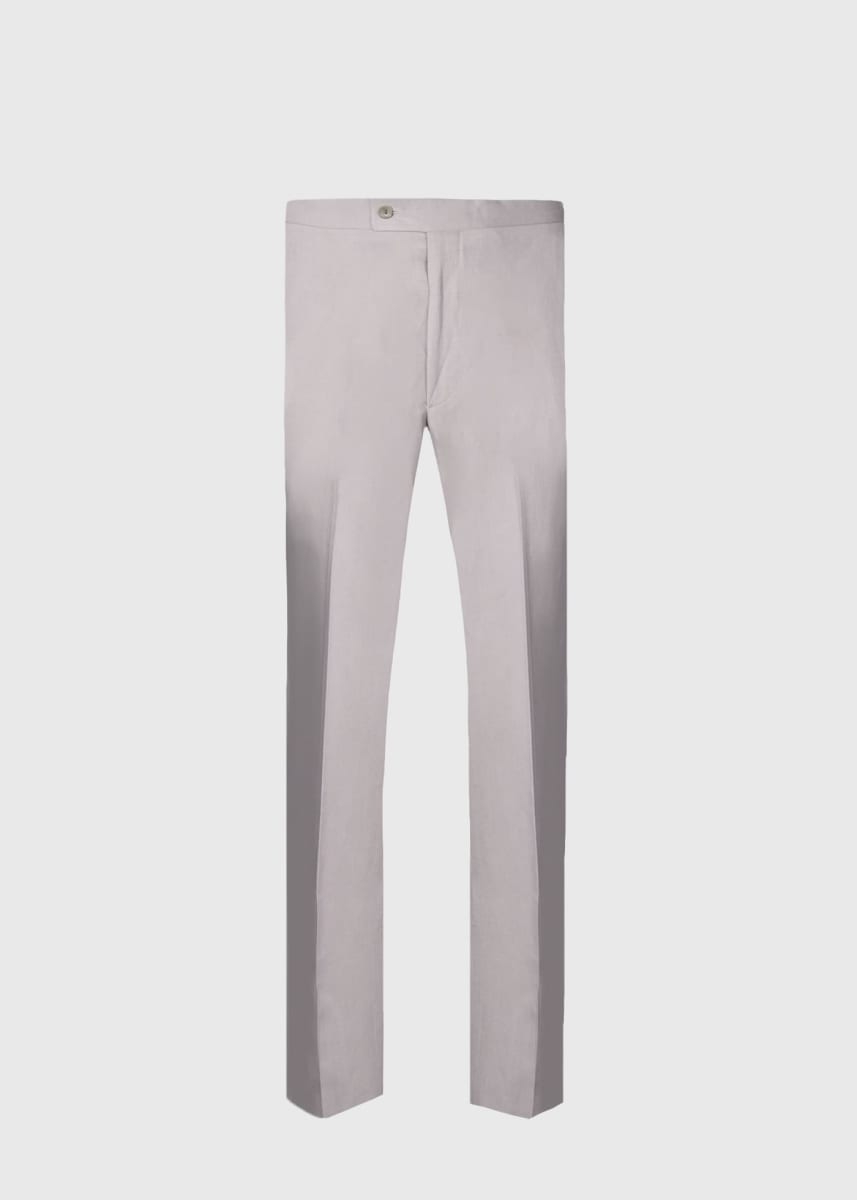 Linen & Silk Dress Trouser - Grey