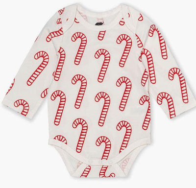 Long Sleeve Jack + Jill Bodysuit - Candy Cane