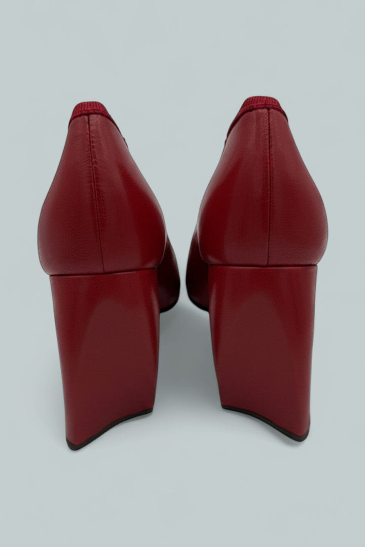 Peep-Toe Pump 90mm - Red Sky