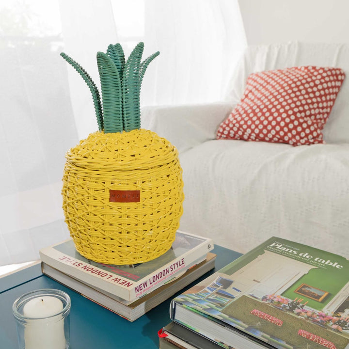 Pineapple Storage Basket Small - Yellow