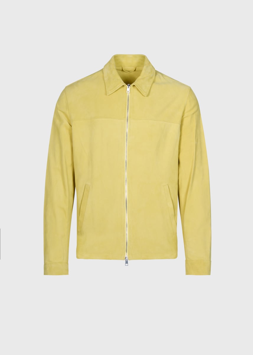 Ultra Soft Suede Jacket - Light Yellow