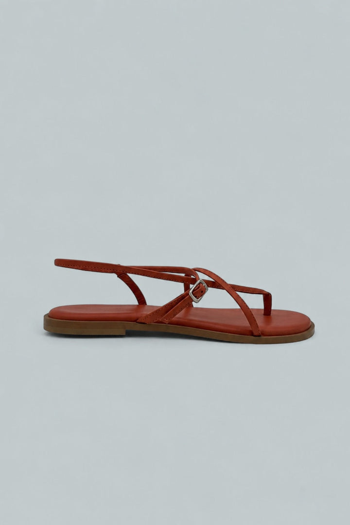 Corsica Strappy Sandals - Vermillion