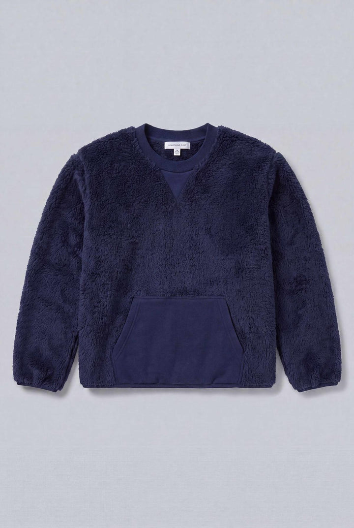 Teddy Fleece Pullover - Navy