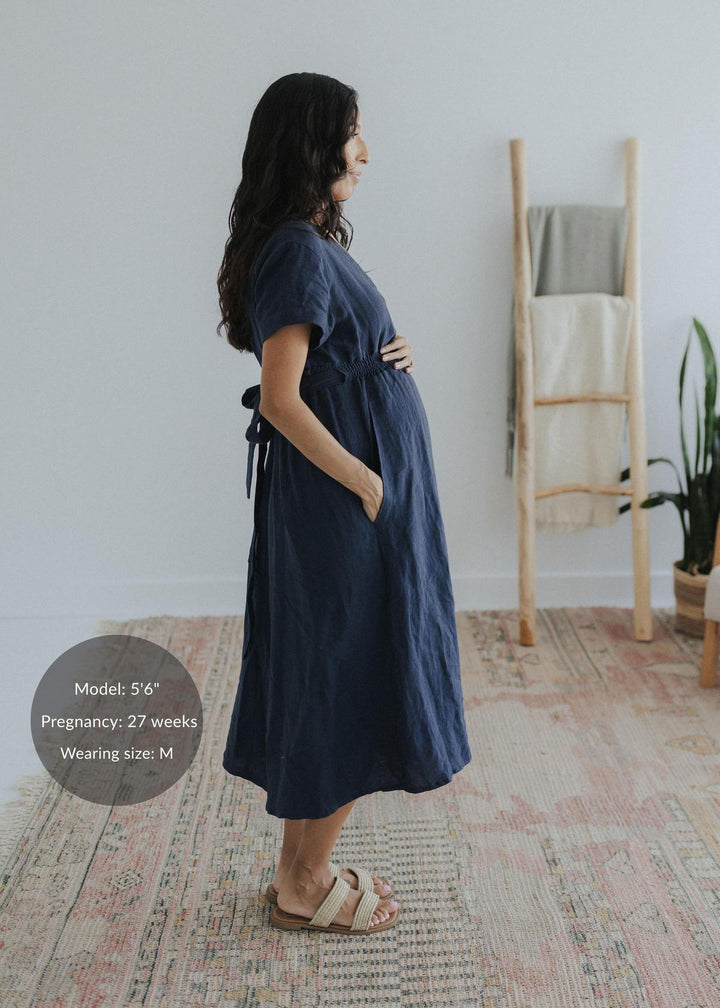 Sadie Wrap Dress - Navy
