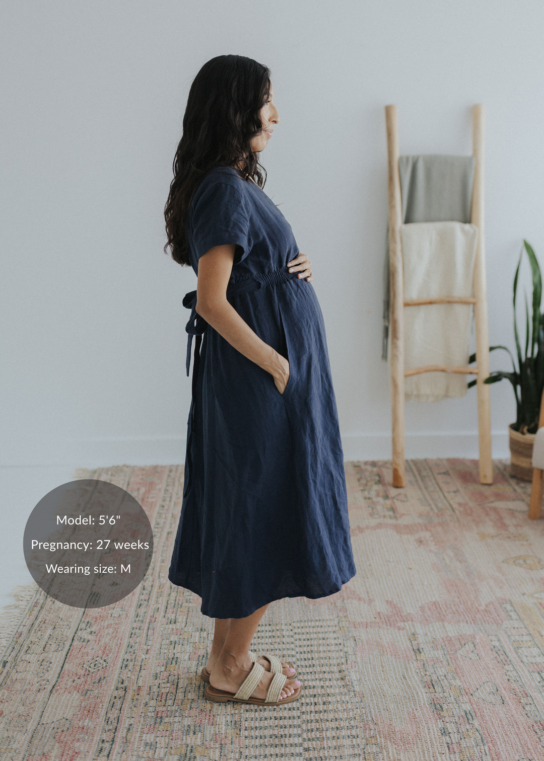 Sadie Wrap Dress - Navy