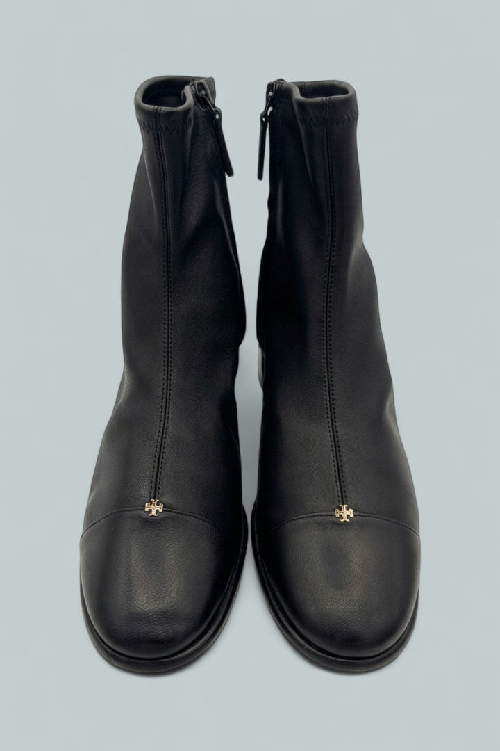 Women's Cap Toe Ankle Boots 50mm Heel - Perfect Black