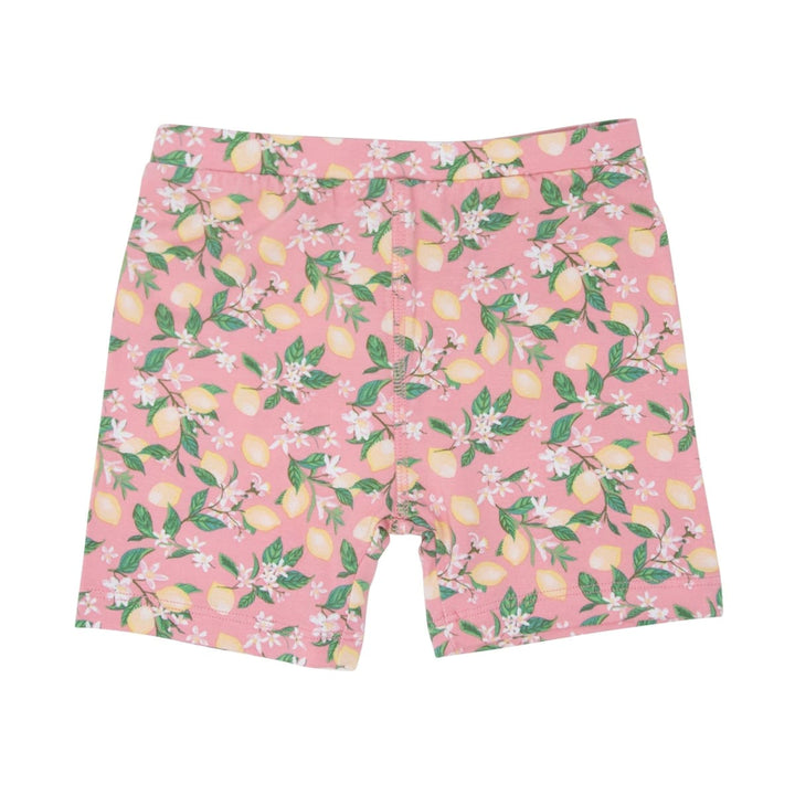 Lemon Floral Print Summer Pajama Set - Lemons Pink