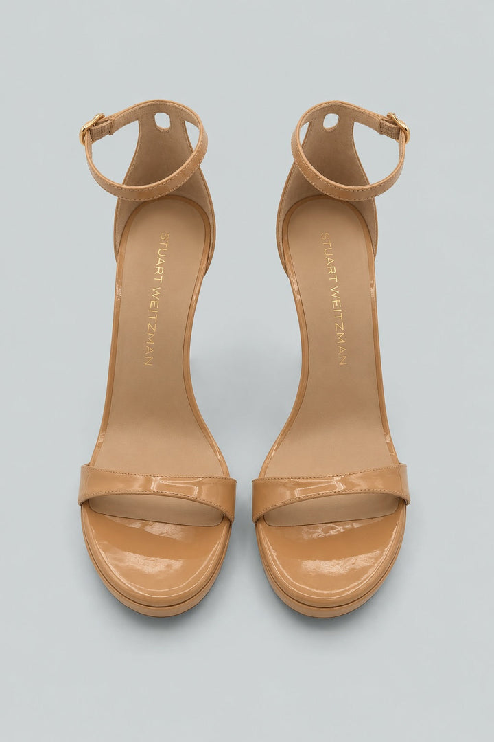 Women's Nudist Platform High Heel Sandals - Adobe