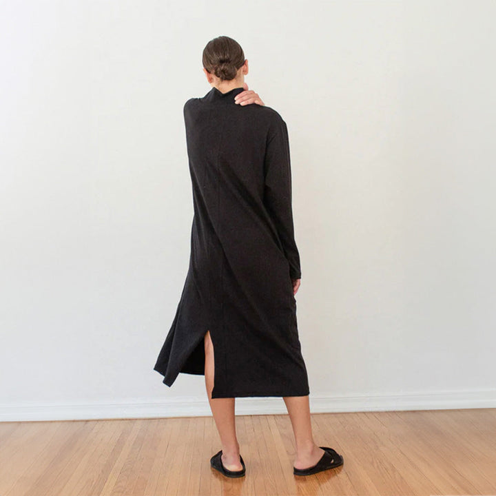 Mockneck Dress - Black