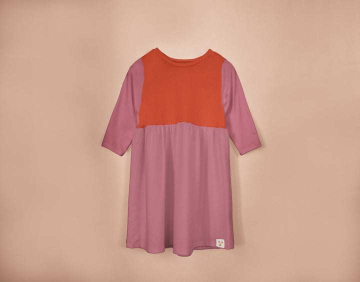 Two-Tone Organic Cotton Jersey Dress - Talula